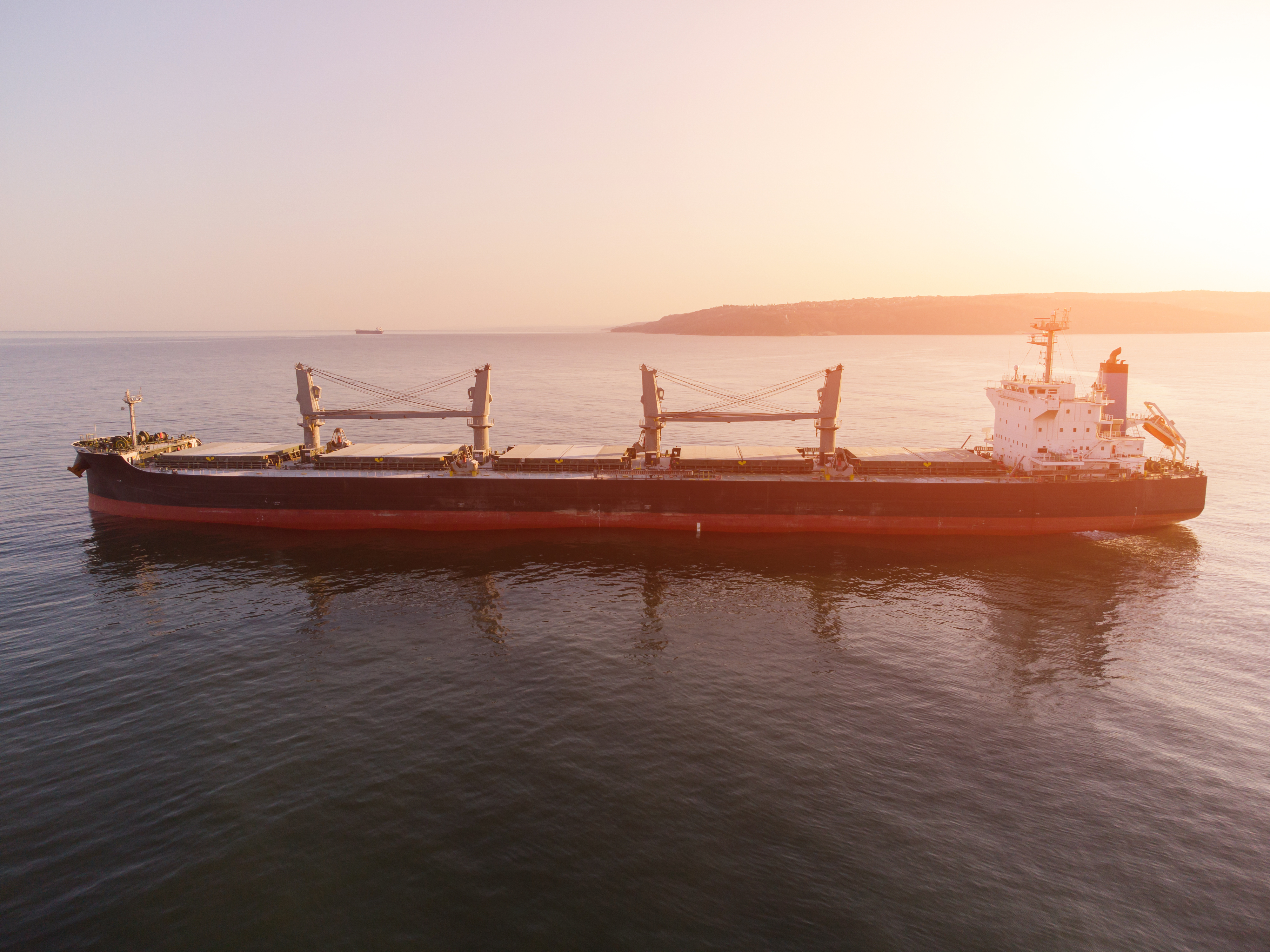 Bulk carrier at sea